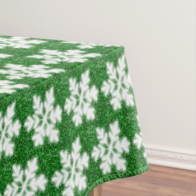 Mantel Elegante parlanchín purpurina helado verde copo de (In Situ)
