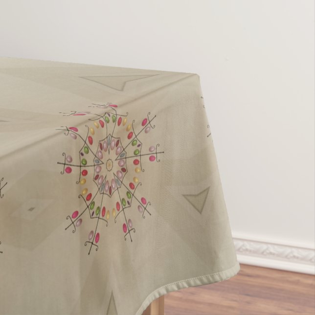 Mantel Elegante Pastel de diseño de flores de Kaleidoscóp (In Situ)