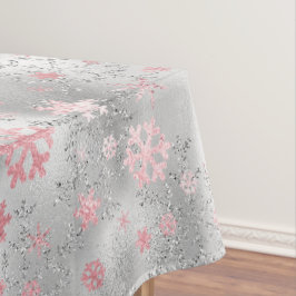 Mantel Elegante patrón de copos de nieve de Navidades ros