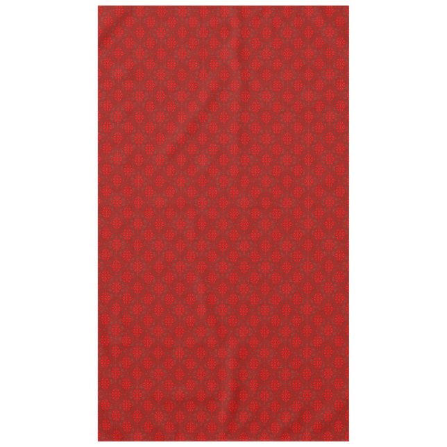 Mantel Elegante patrón de damasco de dos tonos rojo (Anverso)
