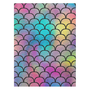 Mantel Elegante patrón de escalas de arco iris abstracto