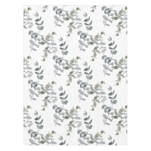 Mantel Elegante patrón de hojas de eucalipto verde salvia