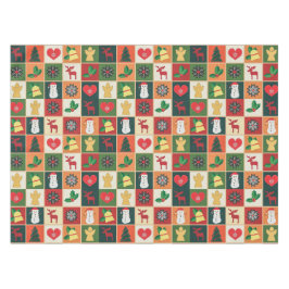 Mantel Elegante patrón de Navidades coloridos | Pestaña