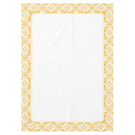 Mantel Elegante patrón floral amarillo y blanco moderno