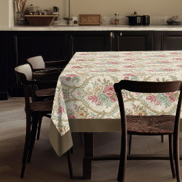 Mantel Elegante patrón floral victoriano brillante