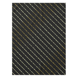 Mantel Elegante Patrón Geométrico De Oro En Negro