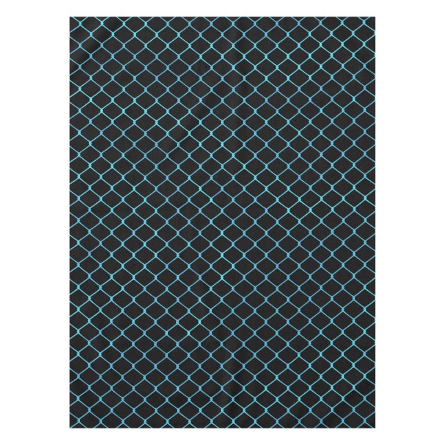 Mantel Elegante patrón moderno de cadena Verde azulada az (Anverso)