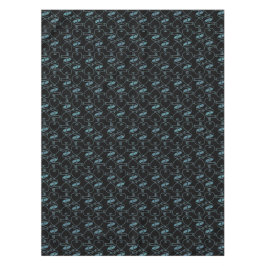 Mantel Elegante patrón moderno de Corazones y Claves Azul