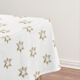 Mantel Elegante Patrón Starry Oro Estrellas Navidades bla