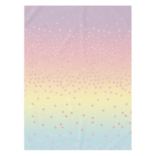Mantel Elegante purpurina rosa dorado confetti puntos gra