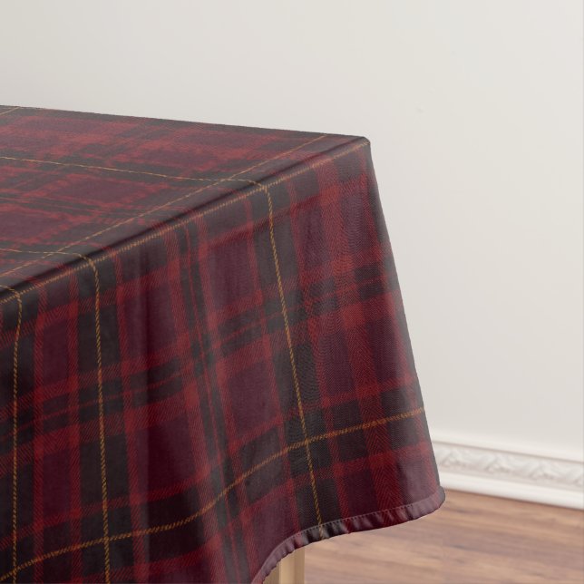 Mantel Elegante Tartán Burgundy (In Situ)