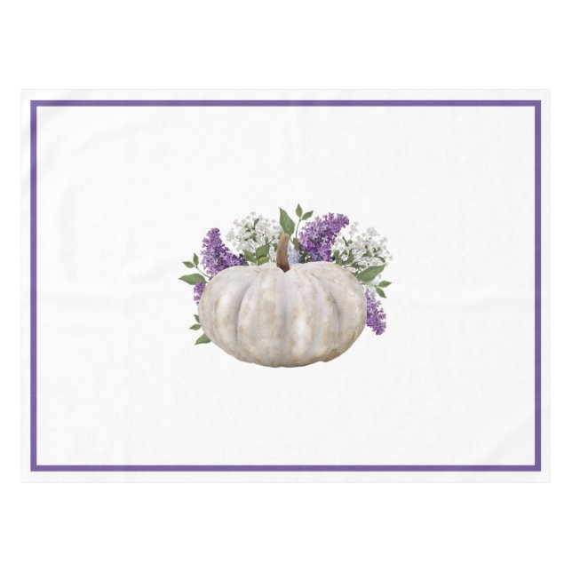 Mantel Elegante tela de la mesa de calabaza blanca (Frente (Horizontal))