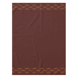 Mantel Elegante tela de mesa de borgoña y hoja de oro