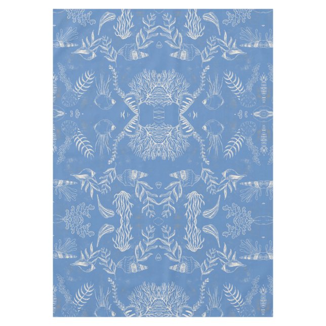 Mantel Elegante toile azul oceánico (Anverso)