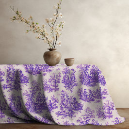 Mantel Elegante toile púrpura vintage de jouy monograma