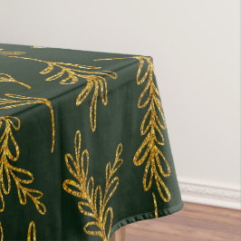 Mantel Elegante verde esmeralda con primavera floral de o