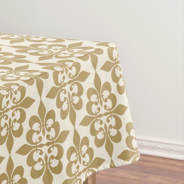 Mantel Elegante y elegante Damasco de Oro Blanco (In Situ)