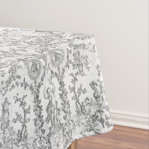 Mantel Elegante y elegante tela de campo grisáceo francés