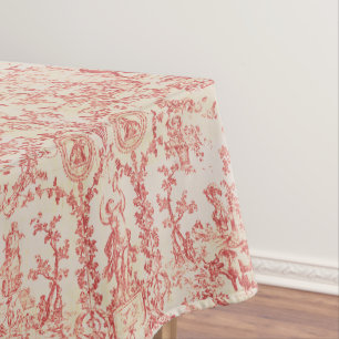 Mantel Elegante y elegante tocador de color rojo beige
