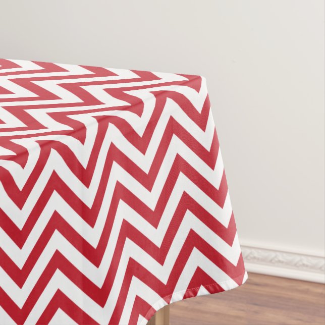 Mantel Elegantes Chevrons Rojos (In Situ)