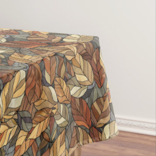 Mantel Elegantes hojas de otoño de vidrio manchado - otoñ