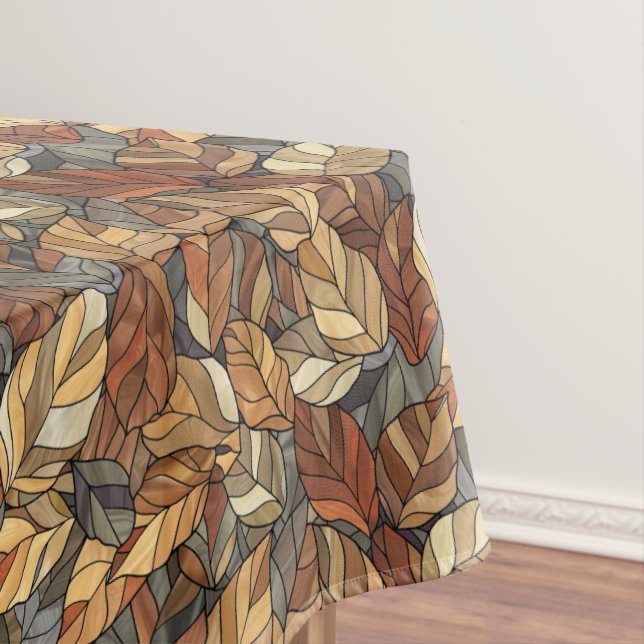 Mantel Elegantes hojas de otoño de vidrio manchado - otoñ (In Situ)