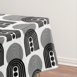 Mantel Elegantes líneas arqueadas negras de mediados de s