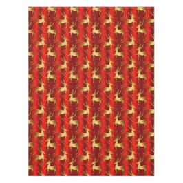 Mantel Elegantes Navidades de renos rojos y dorados