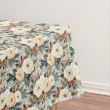 Elegantes Navidades Rosas Blancas y Berry Invierno