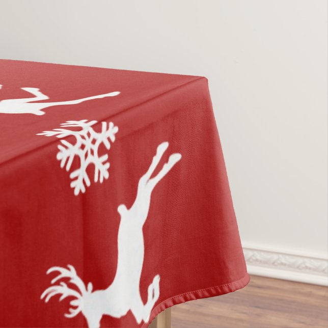 Mantel Elegantes renos Copos de nieve líneas grandes (In Situ)