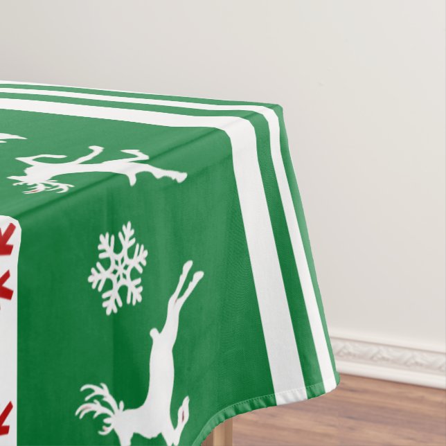 Mantel Elegantes renos Snowflakes Lines Medium (In Situ)