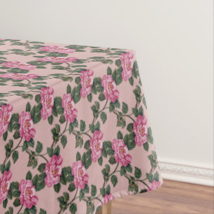 Mantel Elegantes Rosas de flores rosadas de época Patrón