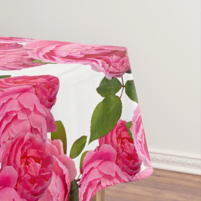 Mantel Elegantes rosas rosas sobre la flor blanca (In Situ)