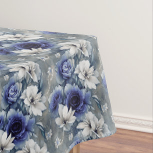 Mantel Elegantes rosas y azules y lirios