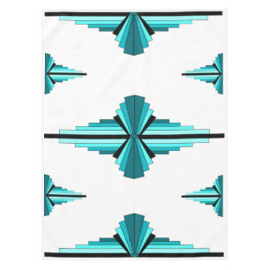 Mantel Elementos Art Deco en verde verde azulado