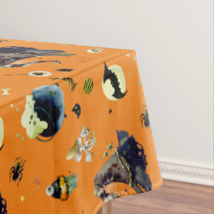 Mantel Elementos de Halloween sobre Naranja