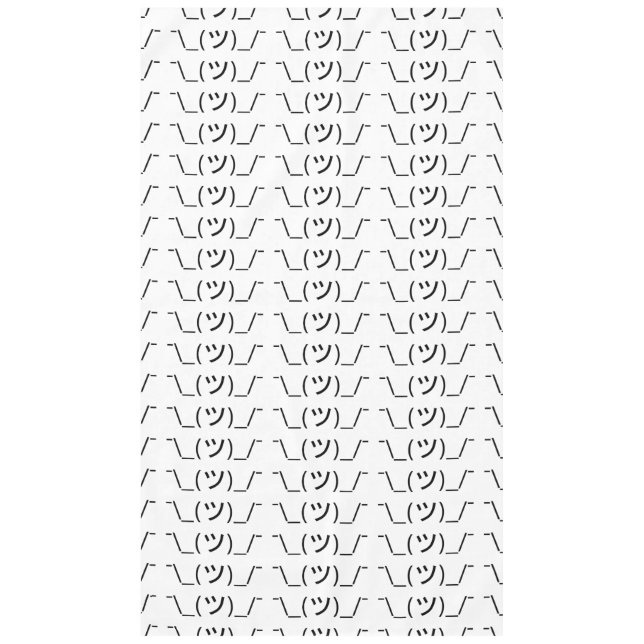 Mantel Emoticon de arbusto ¯\_(ツ)_/ Ø Kaomoji japonés (Anverso)