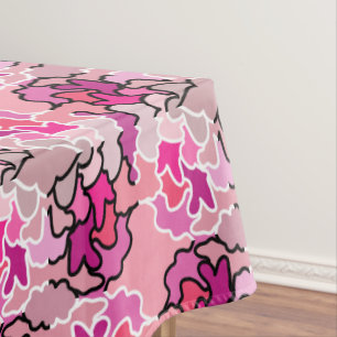 Mantel En el arte del patrón geométrico rosado del siglo