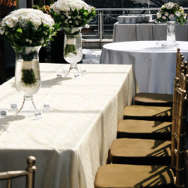 Mantel Encaje blanco elegante formal tono dorado profundo