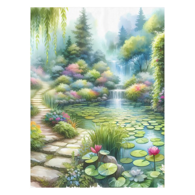 Mantel Enchanted Waterfall Garden Lily Pond (Anverso)