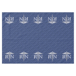 Mantel Enfermera inscrita RN Silber Caduceus Camo Azul de
