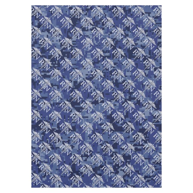 Mantel Enfermera inscrita RN Silber Caduceus Camo Azul de (Anverso)
