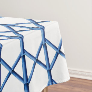 Mantel Enrejado de Bambú Azul Elegante   Chinoiserie Sofi