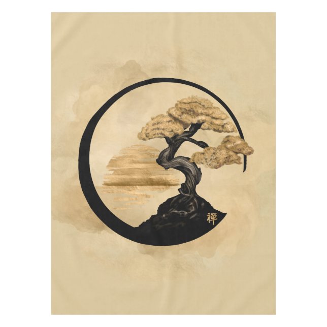 Mantel Enso Zen Circle Bonsai - Golden Sunrise (Anverso)