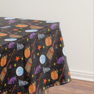 Mantel Eric Carle   Patrón de Halloween negro de oruga