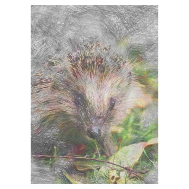 Mantel erizo de animales artísticos (Anverso)