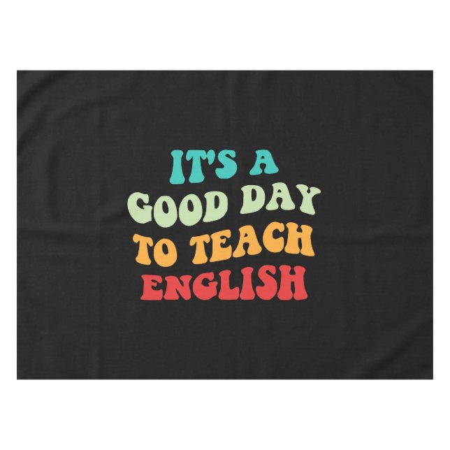 Mantel Es un buen día para enseñar inglés (Frente (Horizontal))