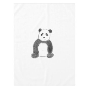 Mantel Esbozo de panda blanco y negro