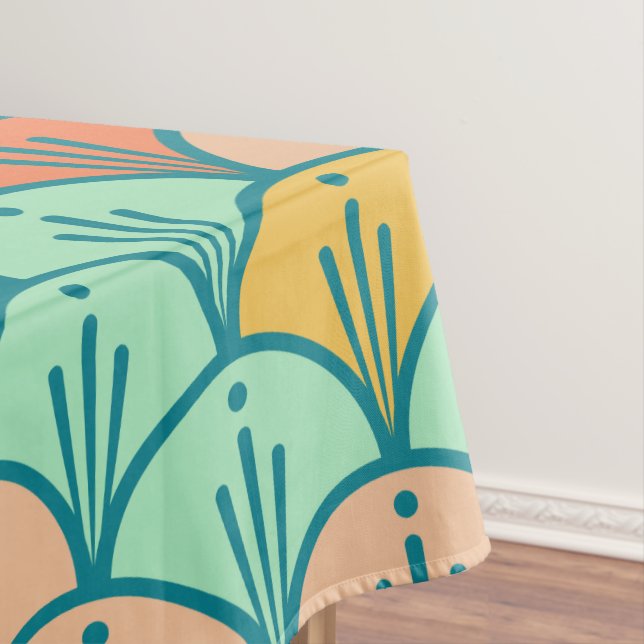 Mantel Escala de peces geométricos modernos y coloridos (In Situ)