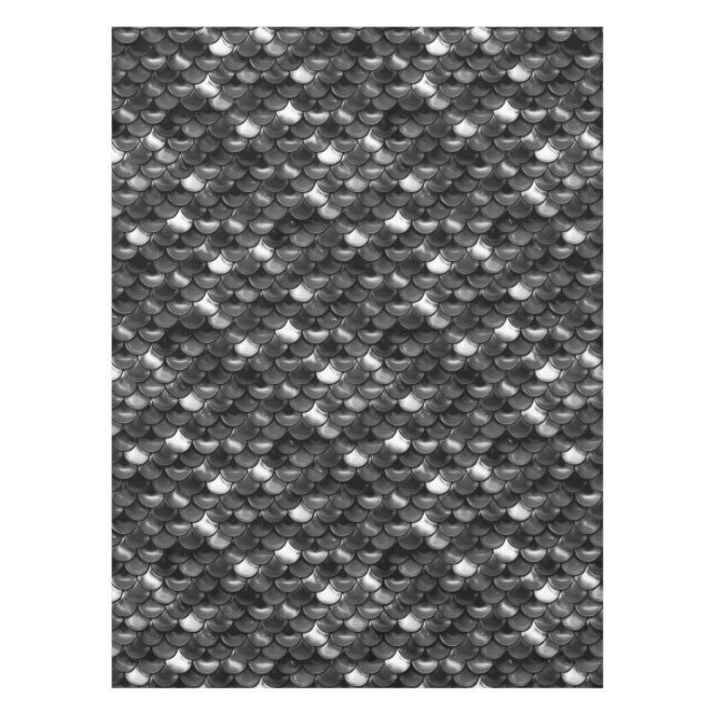 Mantel Escalas de negro y blanco caídas (Anverso)